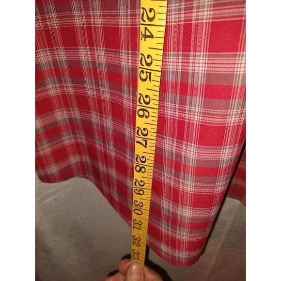 Cabelas Outfitter Series Shirt Button Down Short Sleeve XL Red Plaid - Picture 5 of 6
